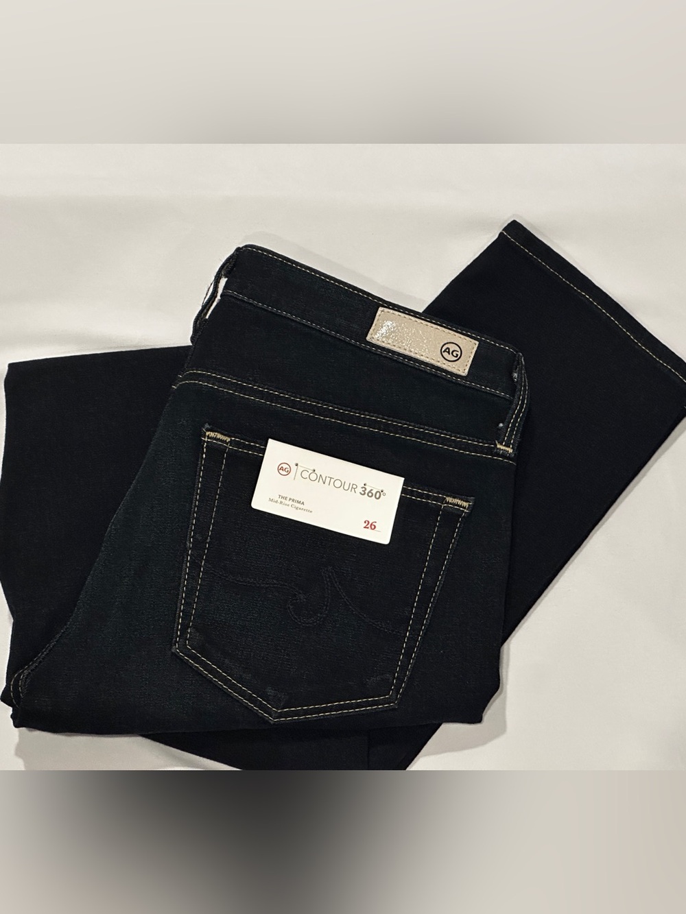 AG Adriano Goldschmied Contour 360 The Prima Mid-Rise Cigarette Jeans S/26 NWT